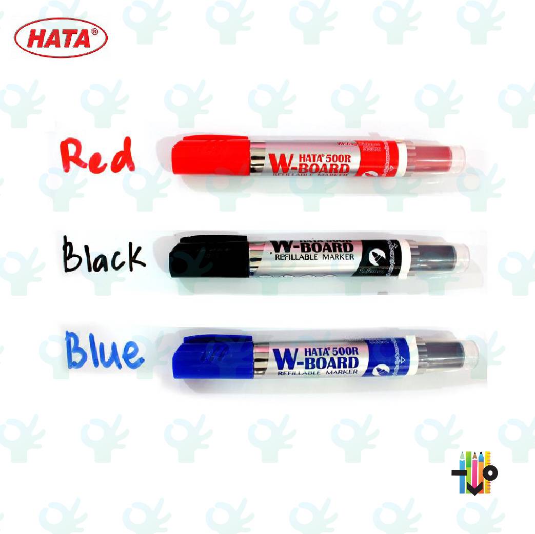 Hata Refillable Whiteboard Marker 500R Black/Blue/Red